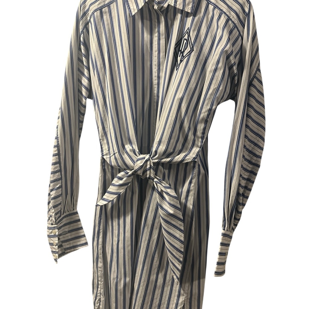 Ralph Lauren Navy and White Striped Shirt